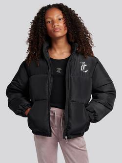 Juicy Couture Kids' Short Puffer Coat, Black, Black