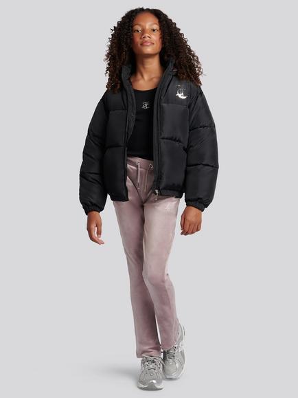 Juicy Couture Kids' Short Puffer Coat, Black - view 2, Black