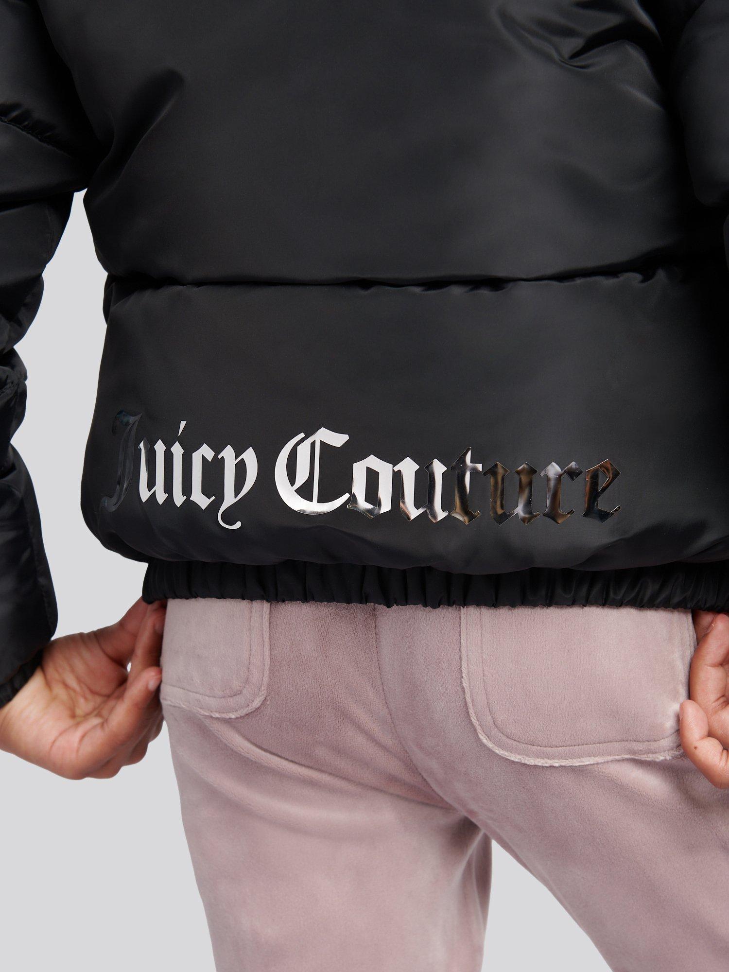 Product image 5 of 10, which shows Juicy Couture Kids' Short Puffer Coat, Black, 7-8 years