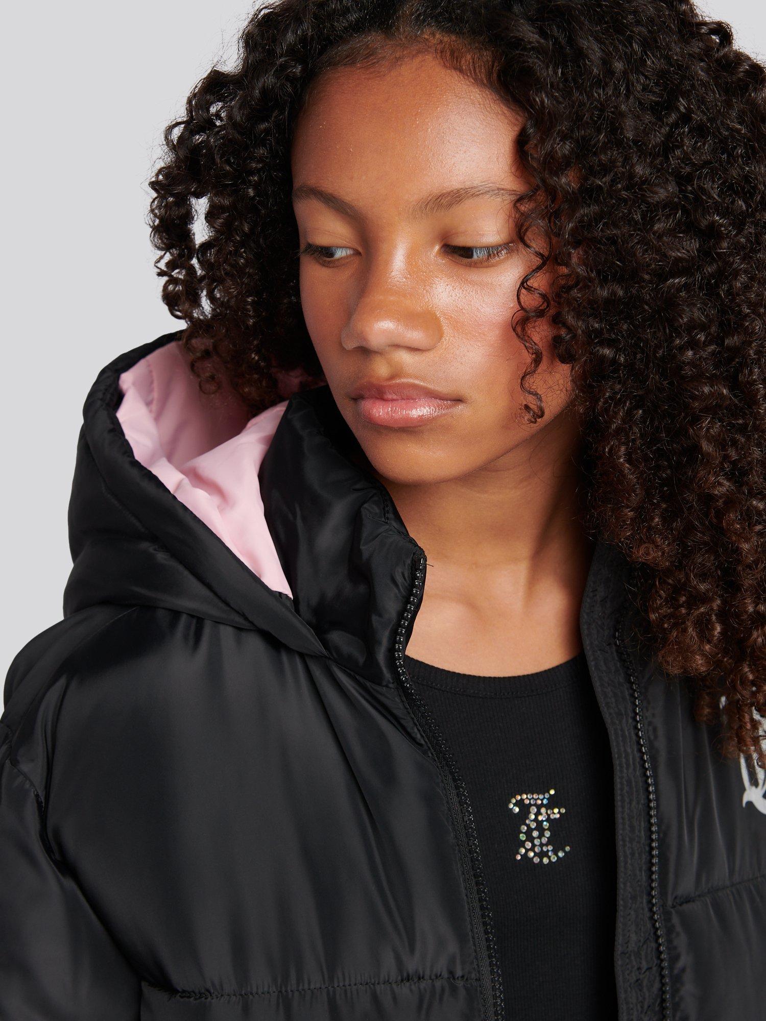 Product image 6 of 10, which shows Juicy Couture Kids' Short Puffer Coat, Black, 7-8 years