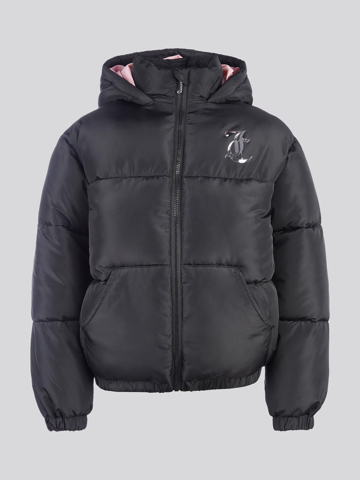 Product image 7 of 10, which shows Juicy Couture Kids' Short Puffer Coat, Black, 7-8 years