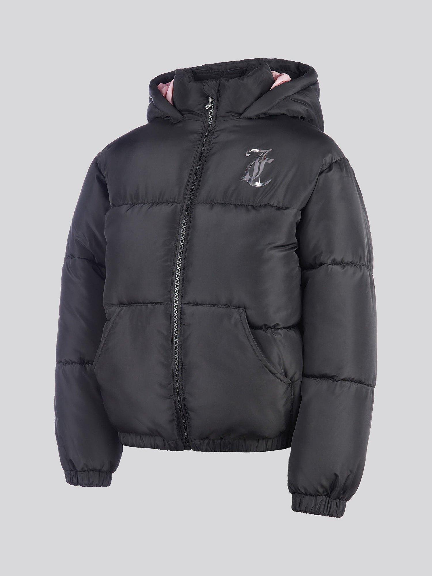 Product image 8 of 10, which shows Juicy Couture Kids' Short Puffer Coat, Black, 7-8 years