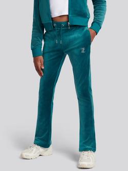 Juicy Couture Kids' Velour Diamante Bootcut Joggers, Spruced Up