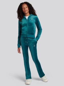 Juicy Couture Kids' Velour Diamante Bootcut Joggers - view 2, Spruced Up