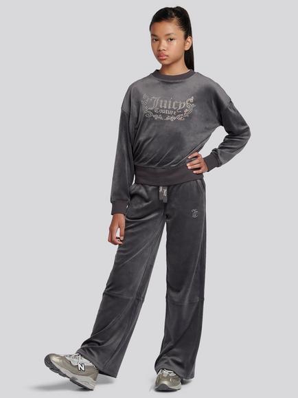 Juicy Couture Kids' Wide Leg Joggers, Black Oyster - view 2, Black Oyster