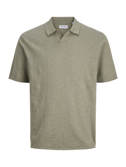 Jack & Jones Kids' Kane Cotton Knit Polo Shirt, Vetiver, Vetiver