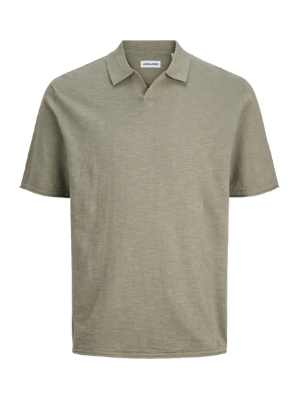 Jack & Jones Kids' Kane Cotton Knit Polo Shirt, Vetiver, Vetiver