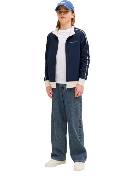 Jack & Jones Kids' Alex Baggy Jeans, Blue Denim - view 2, Blue Denim