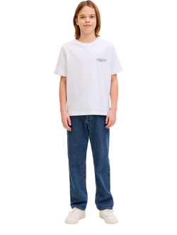 Jack & Jones Kids' Chris Straight Jeans, Blue Denim - view 2, Blue Denim