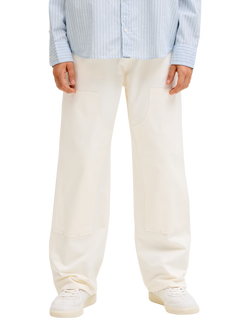 Jack & Jones Kids' Cotton Denim Wide Leg Trousers, Antique White - view 2, Antique White
