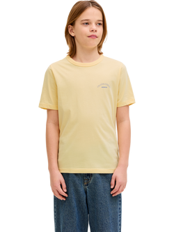 Jack & Jones Kids' Cotton College Logo T-Shirt, Sunlight, Sunlight