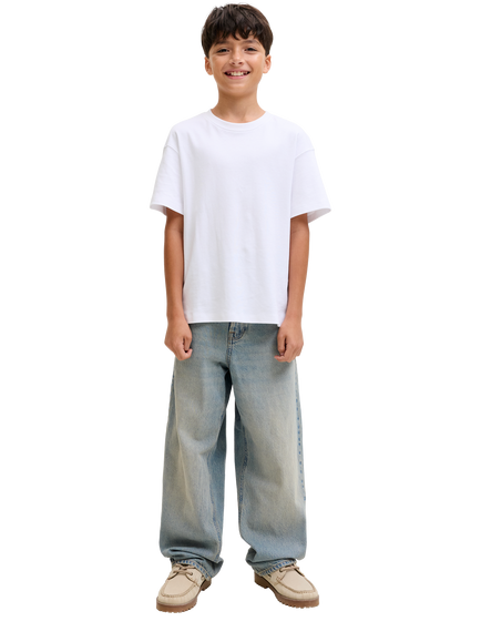 Jack & Jones Kids' Alex Baggy Jeans, Blue Denim, Blue Denim