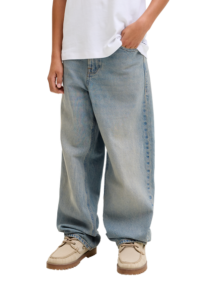 Jack & Jones Kids' Alex Baggy Jeans, Blue Denim - view 2, Blue Denim