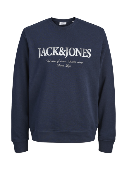 Jack & Jones Kids' Daytona Cotton Blend Sweatshirt, Navy Blazer, Navy Blazer