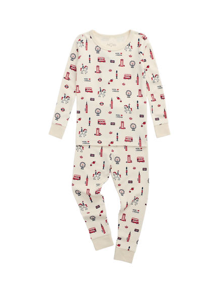 MORI Kids' Cotton Blend Long Sleeved Pyjamas, London, London