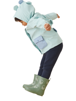 MORI Kids' Waterproof Hooded Dino Jacket, Mint - view 2, Mint