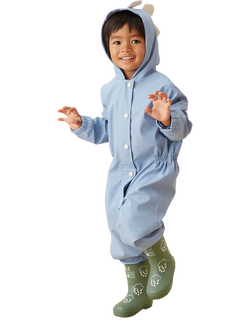 MORI Kids' Waterproof Dino Puddlesuit, Rainwash - view 2, Rainwash