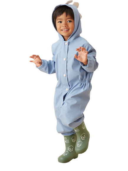 MORI Kids' Waterproof Dino Puddlesuit, Rainwash - view 2, Rainwash