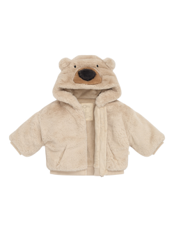 MORI Baby Fleece Bear Jacket, Beige, Beige