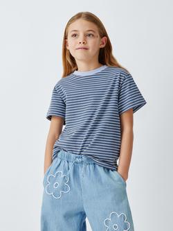 John Lewis Kids' Stripe/Plain/Butterfly T-Shirts, Pack of 3, Multi - view 2, Multi