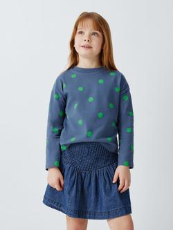 John Lewis Kids' Strawberry/Stripe/Spot Long Sleeve Tops, Pack of 3, Multi - view 2, Multi