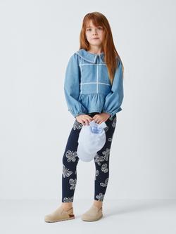 John Lewis Kids' Stripe/Plain/Butterfly Leggings, Pack of 3, Multi - view 2, Multi