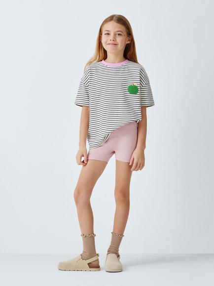 John Lewis Kids' Stripe Apple T-Shirt, Multi - view 2, Multi