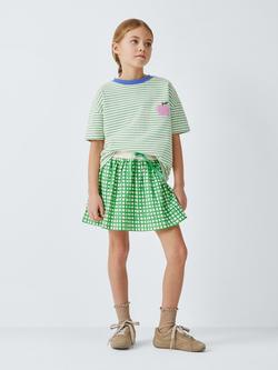 John Lewis Kids' Stripe Boucle Apple T-Shirt, Multi - view 2, Multi