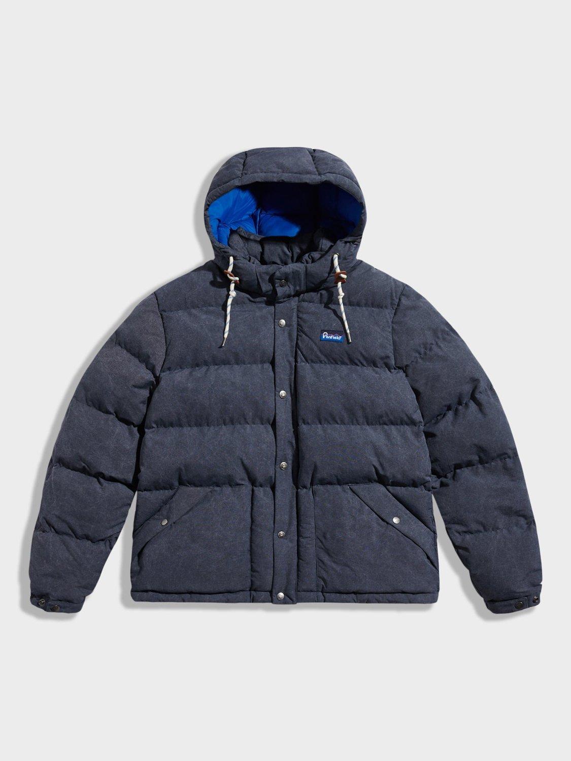 Product image 1 of 5, which shows Penfield Bowerbridge Anniversary Edition Hooded Zip Front Puffer Jacket, Navy Blazer, S