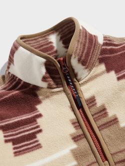 Penfield Forefounders Graylock Printed Quarter-Zip Fleece, Lead Gray - view 2, Lead Gray