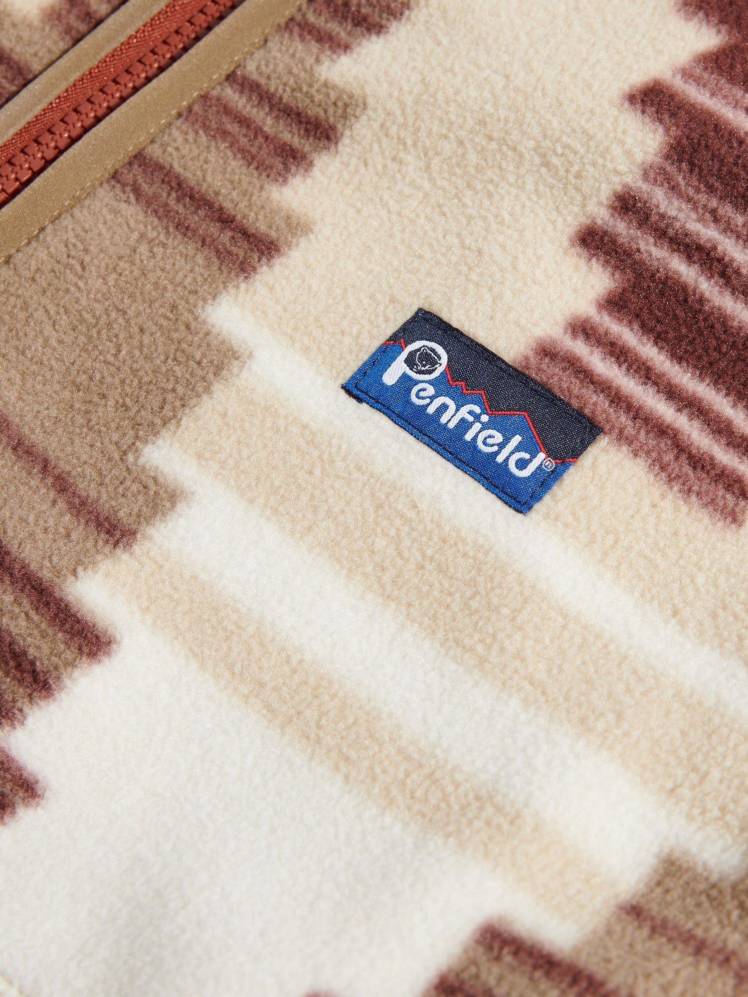 Product image 3 of 4, which shows Penfield Forefounders Graylock Printed Quarter-Zip Fleece, Lead Gray, S