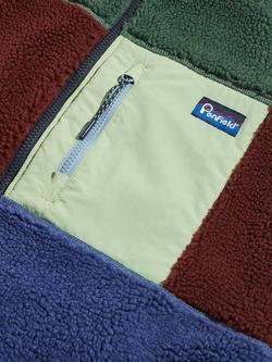 Penfield Mattawa Patchwork Fleece Gilet, Blue Indigo - view 2, Blue Indigo