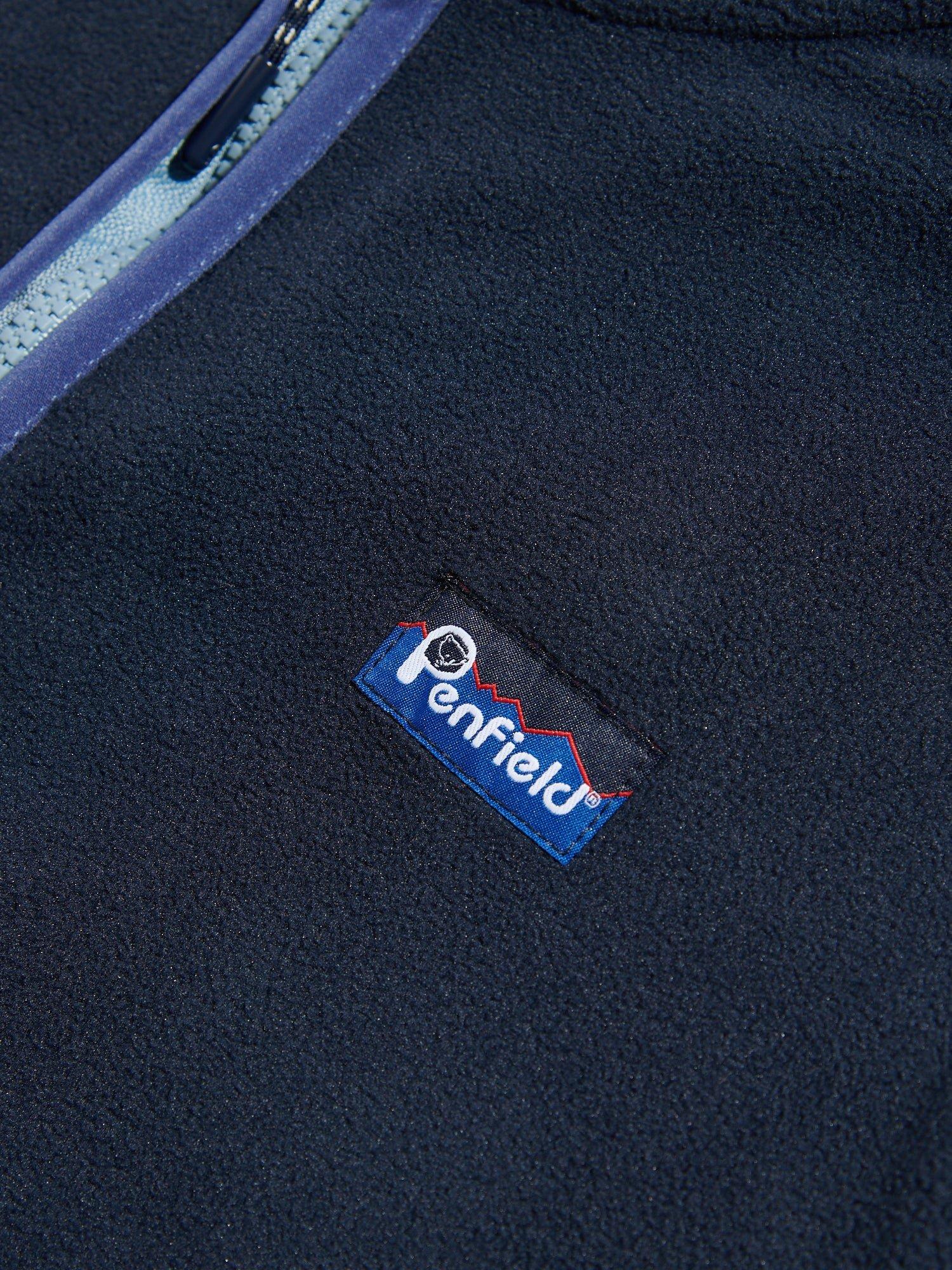 Product image 3 of 3, which shows Penfield Quarter Zip Fleece Sweater, Navy, S