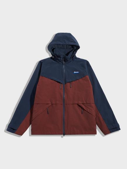 Penfield Northrim Raincoat Jacket, Rum Raisin/Navy - view 2, Rum Raisin/Navy