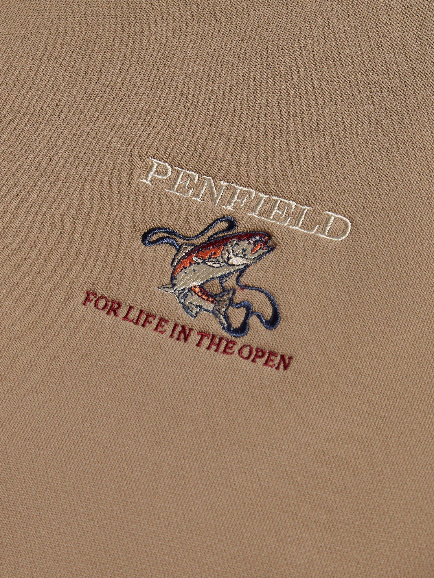 Product image 3 of 3, which shows Penfield Embroidered Crew Neck Jumper, Lead Gray, S