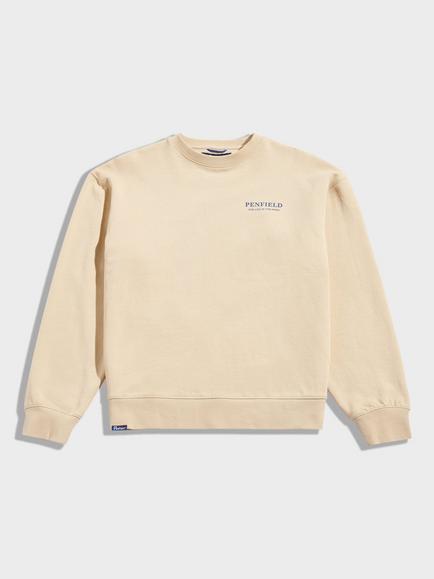 Penfield Riverview Crew Neck Jumper, Brown Rice, Brown Rice