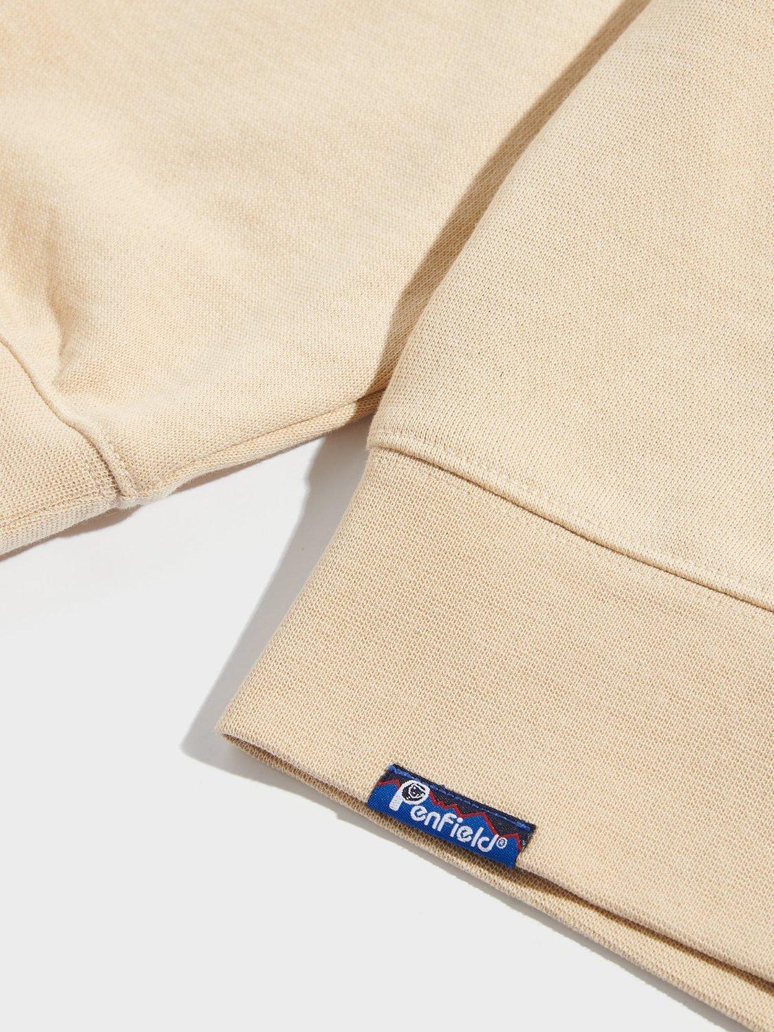 Product image 4 of 5, which shows Penfield Riverview Crew Neck Jumper, Brown Rice, S