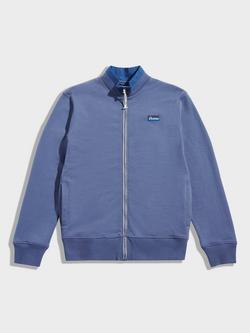 Penfield Berkley Textured Zip Through Funnel Neck Fleece Jacket, Blue Indigo, Blue Indigo