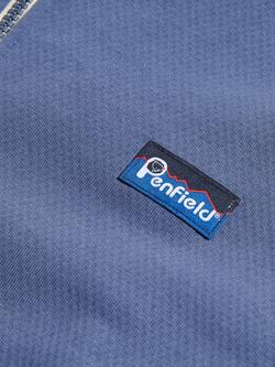 Penfield Berkley Textured Zip Through Funnel Neck Fleece Jacket, Blue Indigo - view 2, Blue Indigo