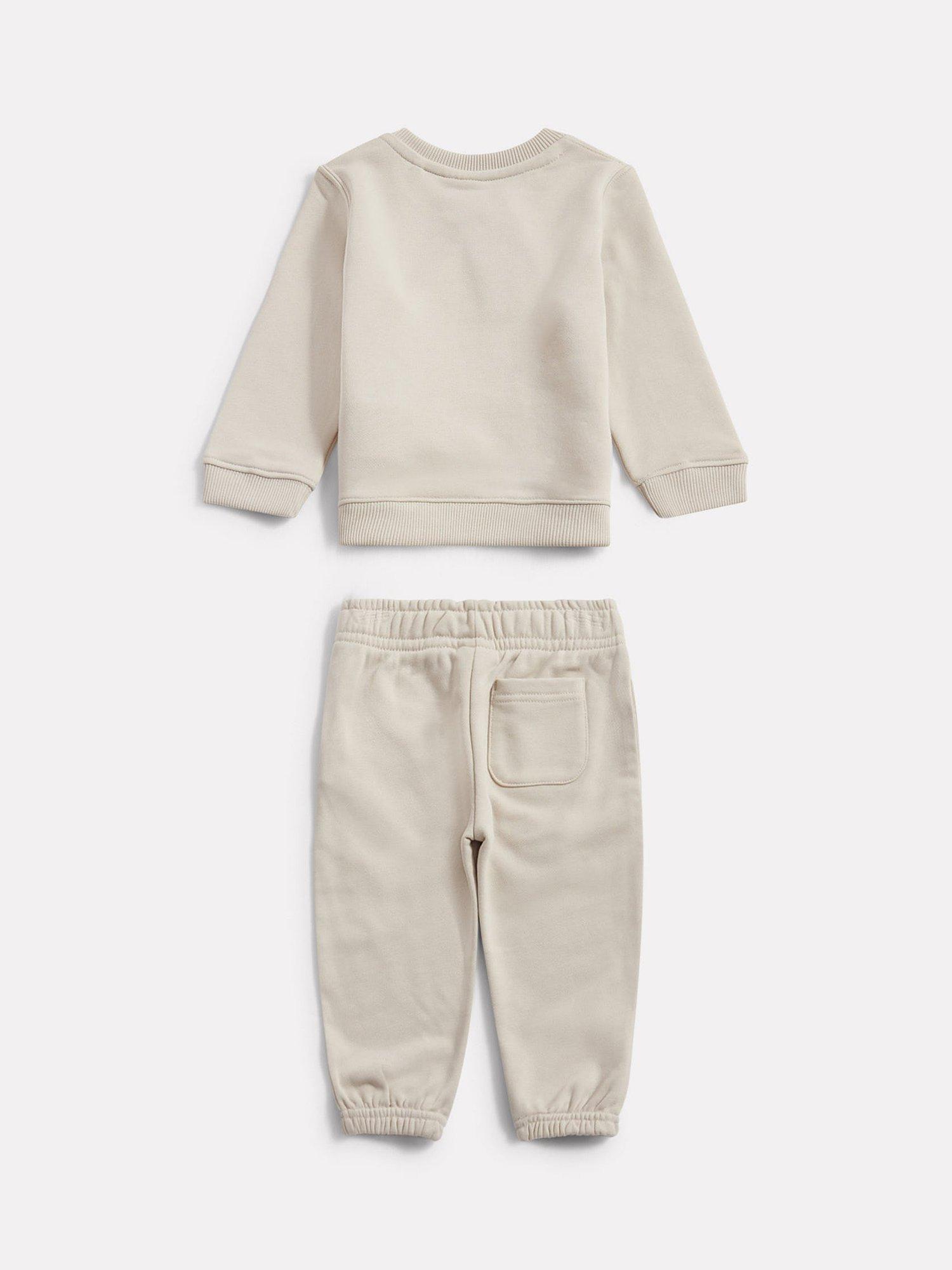 Product image 2 of 6, which shows New Balance Kids' Cotton Blend Tracksuit Set, Timberwolf, 12 months
