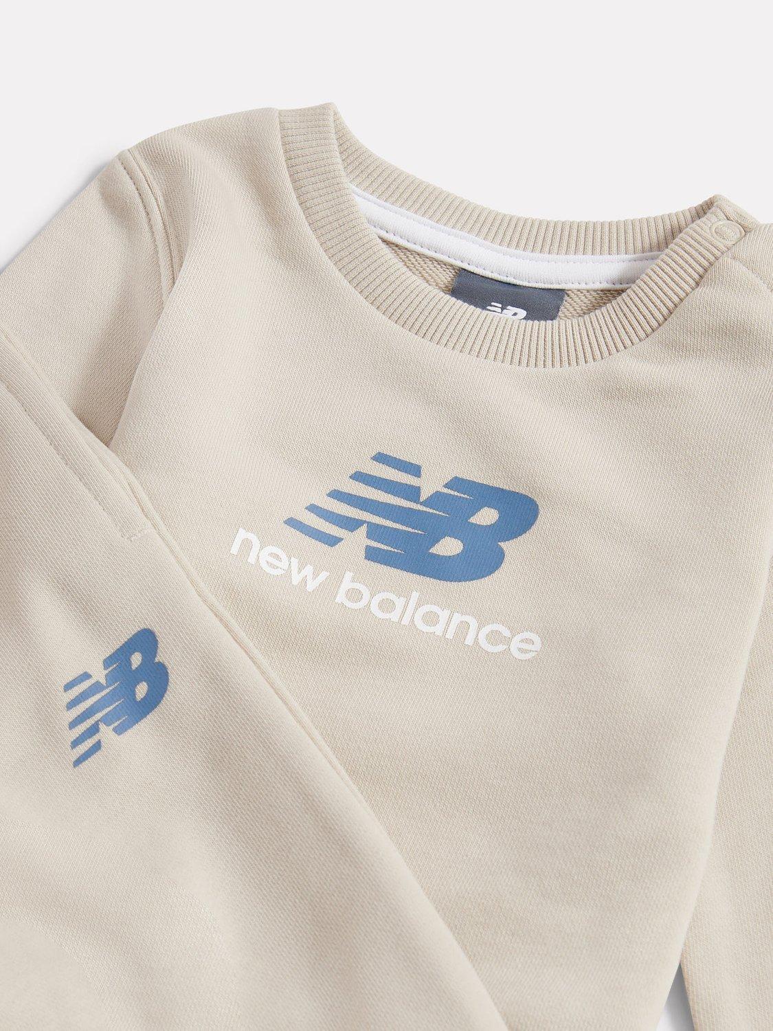 Product image 3 of 6, which shows New Balance Kids' Cotton Blend Tracksuit Set, Timberwolf, 12 months