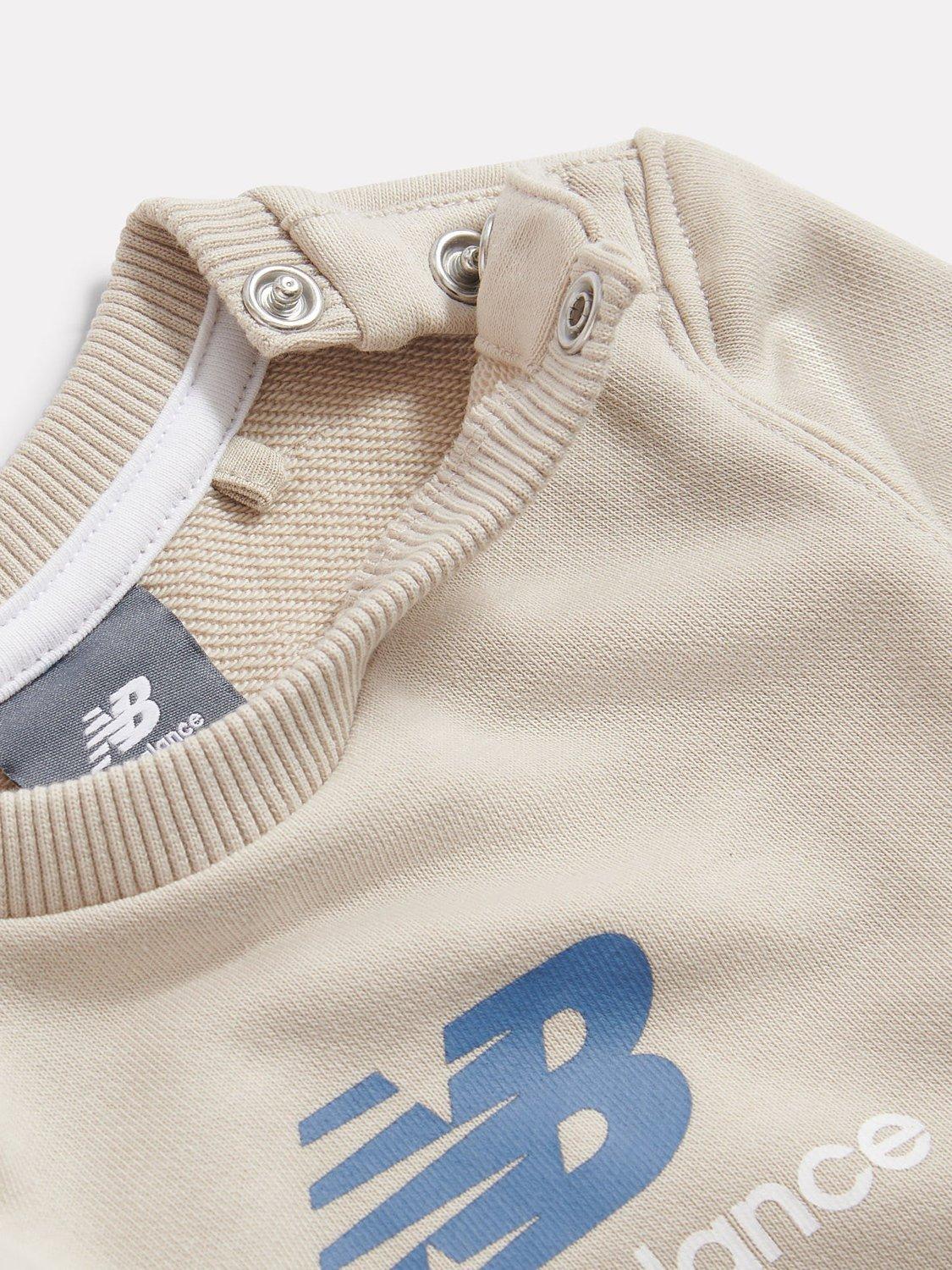 Product image 4 of 6, which shows New Balance Kids' Cotton Blend Tracksuit Set, Timberwolf, 12 months