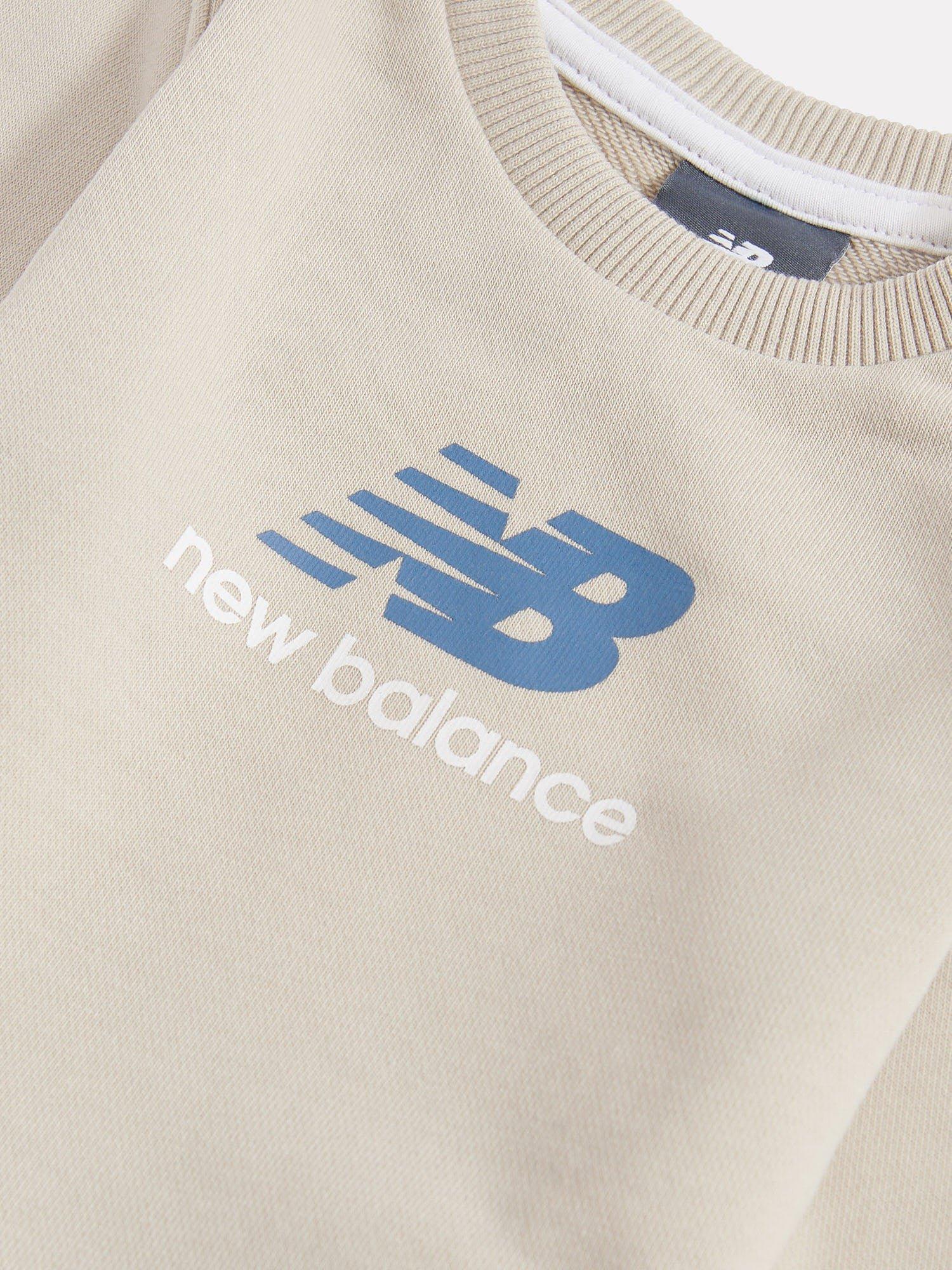 Product image 5 of 6, which shows New Balance Kids' Cotton Blend Tracksuit Set, Timberwolf, 12 months