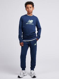New Balance Kids' Cotton Blend Sweatshirt and Jogger Set, Nb Navy, Nb Navy