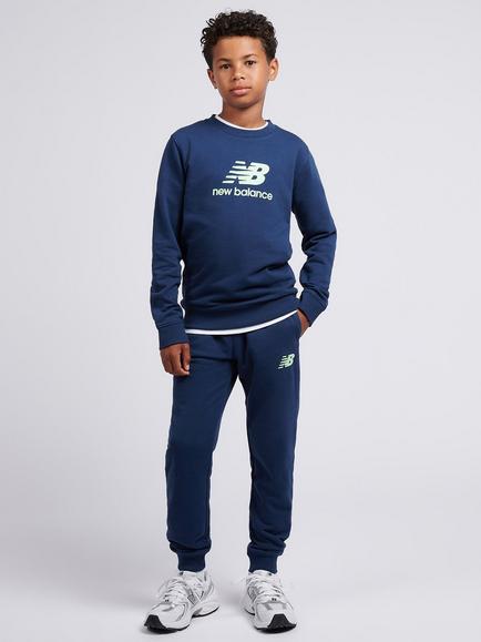 New Balance Kids' Cotton Blend Sweatshirt and Jogger Set, Nb Navy, Nb Navy
