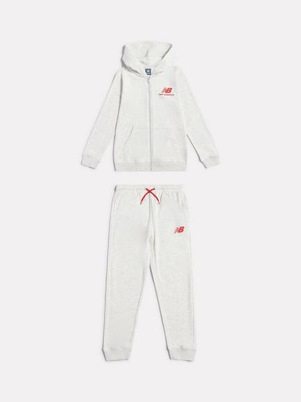 New Balance Kids' Zip Through Hoodie and Jogger Set, Ash Heather