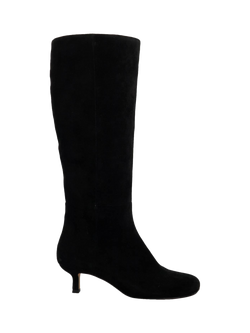 Dune London Searing Suede Knee High Boots, Black, Black