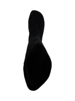 Dune London Searing Suede Knee High Boots, Black - view 2, Black