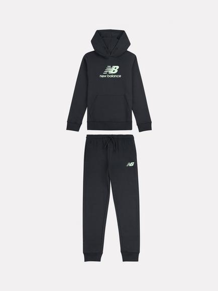 New Balance Kids' Hoodie and Jogger Set, Caviar, Caviar