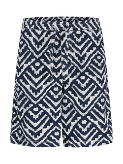 Jack & Jones Kids' Geometric Seersucker Shorts, Sky Captain, Sky Captain